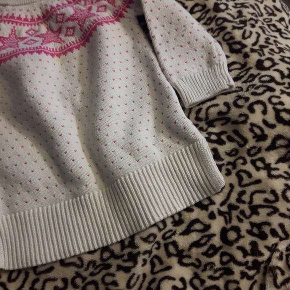 GAP pink and white starry knitted sweater - Picture 3 of 6
